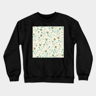 Botanical Flower Buds Pattern Crewneck Sweatshirt